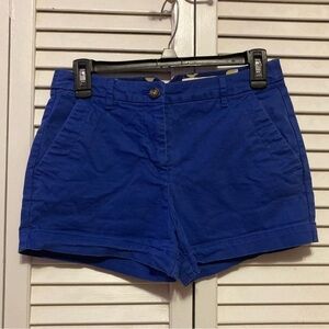 Boden Bright Blue Button Shorts Size 4